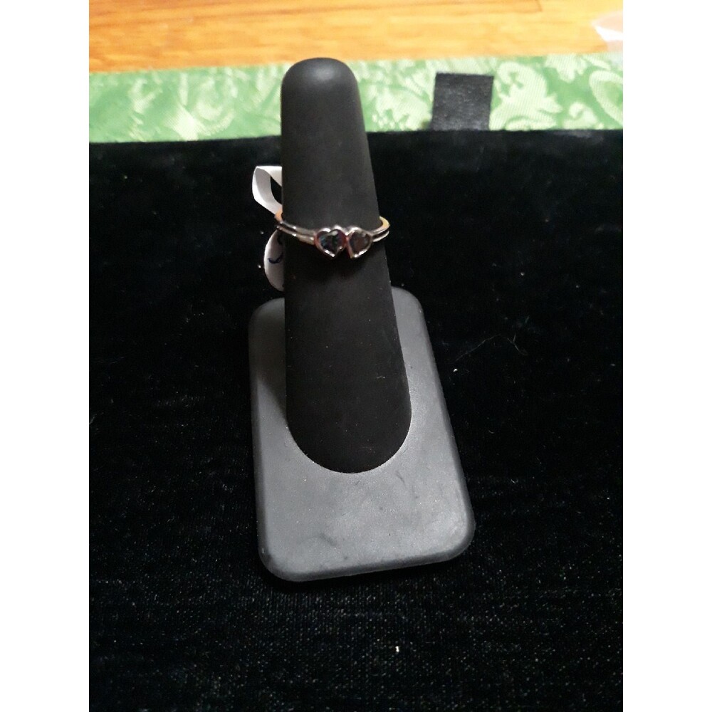 Sterling Silver rainbow topaz heart Ring